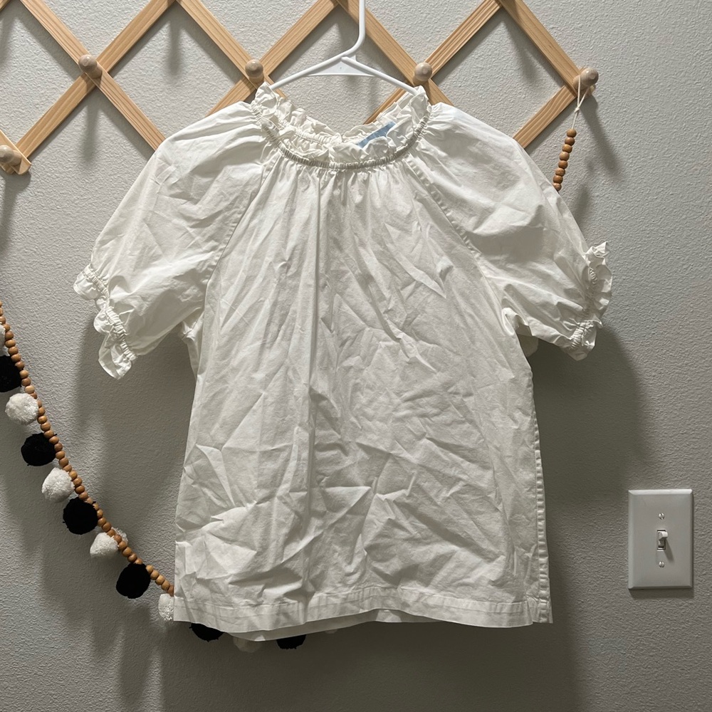 Hill House Cream Ruffle Blouse